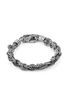 Браслет Round Braid среднего размера Emanuele Bicocchi, серебряный