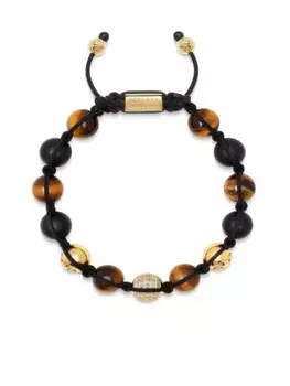Браслет с бусинами Nialaya Jewelry, коричневый