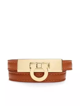 Браслет с декором Gancini Ferragamo, коричневый