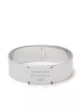 Браслет с гравировкой логотипа Acne Studios, серебристый