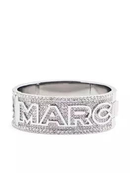 Браслет с кристаллами и логотипом Marc Jacobs, серебряный