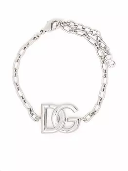 Браслет с логотипом Dolce & Gabbana, серебряный