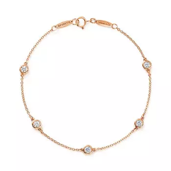 Браслет Tiffany & Co. Elsa Peretti Diamonds by the Yard, розовое золото