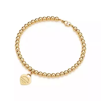 Браслет Tiffany & Co. Return to Tiffany Heart Tag Bead, золото