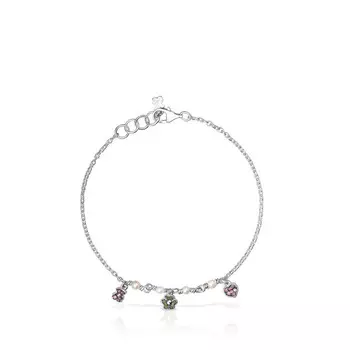 Браслет Tous New Motif With Pearls And Gemstone Motifs, серебро