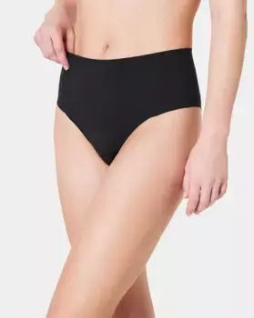 Бразильские бесшовные утягивающие трусики Spanx, черный