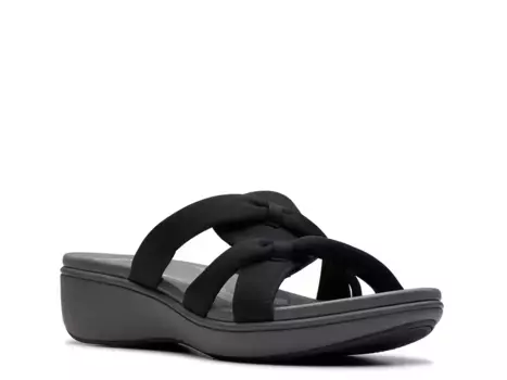 Breezerae Cam Wedge Сандалии Clarks, Black