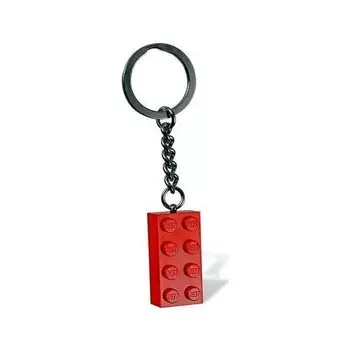 Брелок Lego Classic 2x4, красный