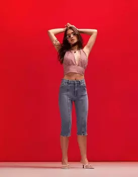 Бриджи Asos Design Capri, синий