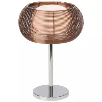 BRILLIANT Lamp Relax Настольная лампа бронза/хром | 1x QT14, G9, 25 Вт, подходит для ламп со штыревым цоколем, в комплект не входят | Со шнуровым промежуточным выключателем | Подходит для светодиодных лампочек.