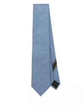 Brioni галстук в горох, синий