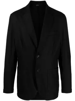 Brioni шерстяной пиджак, черный