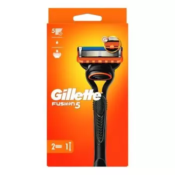 Бритва Fusion и 2 сменные головки Gillette