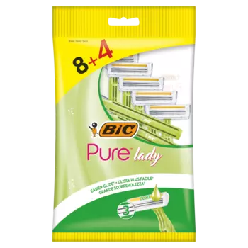 Бритвы Bic Pure3 Pouch, 12 шт/1 упаковка