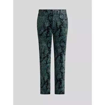 БРЮКИ ИЗ БАРХАТА С НАБИВНЫМ РИСУНКОМ ETRO, зеленый