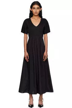 Бронзовое миди-платье Weekend Max Mara, черный