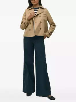 Brooks Brothers двубортный тренч, нейтральный