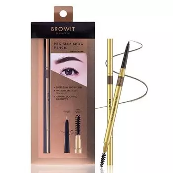 Browit Карандаш для бровей Pro Slim 0,06г. Вуд Браун, Wood Brown