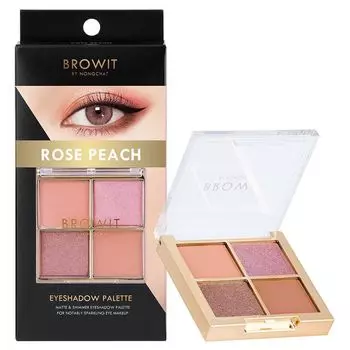Browit Палитра теней для век 4г. Роза Персик, Rose Peach