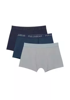 Брюки 3-PACK PULL&BEAR, темно-синий