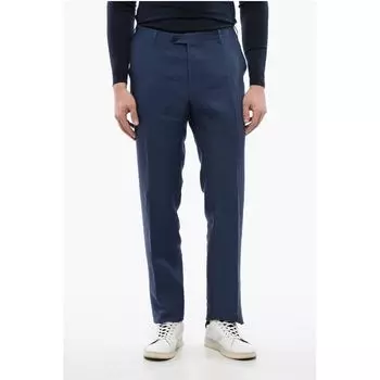 Брюки ACADEMY из чистого льна с 4 карманами Corneliani, Blue