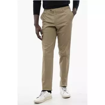 Брюки ACADEMY из хлопковой смеси с карманами на молнии Corneliani, Beige