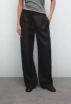 Брюки BARREL-FIT Massimo Dutti, черный