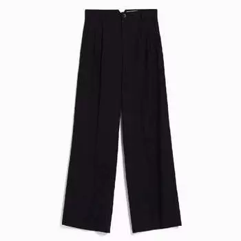 Брюки Bershka Dad Fit Tailored, темно-синий