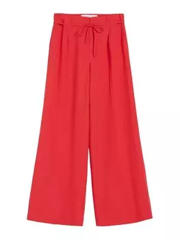 Брюки Bershka Wide leg Pleat-Front Pants, красный