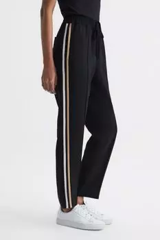 Брюки без застежки Odell с зауженными брючинами Reiss, черный