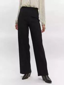 Брюки без застежки Vero Moda "VMBECKY HR WIDE PULL ON PANT", черный