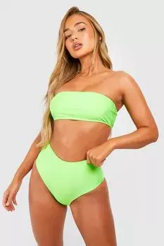 Брюки-бикини essentials с высокой посадкой Boohoo, зеленый