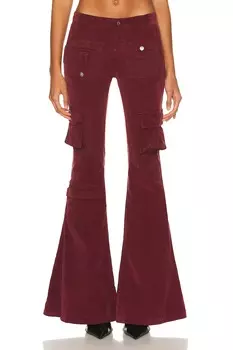 Брюки Blumarine Multi Pocket Flare Leg, цвет Port Royale