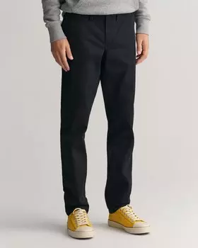 Брюки чинос GANT Slim fit Chino Pants, черный