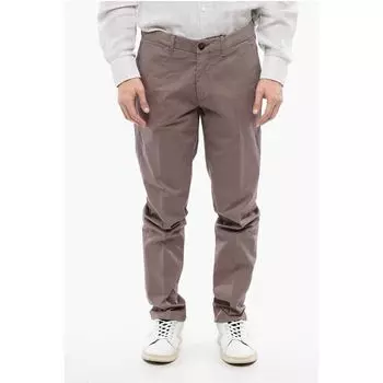 Брюки чинос из хлопка с эффектом потертости Corneliani, Gray