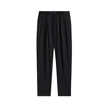 Брюки-чинос Massimo Dutti Relaxed-fit Wool Limited Edition, тёмно-синий