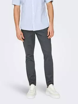 Брюки чинос ONLY & SONS Chino, антрацит