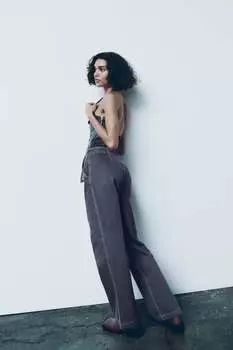 Брюки-чиносы ZARA, синий