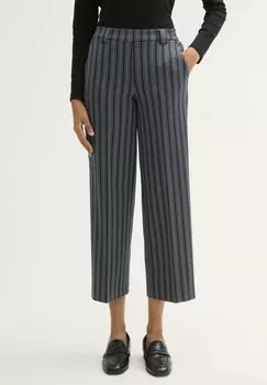 Брюки CROPPED MIT GERADEM BEIN TOM TAILOR, синий