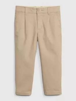 Брюки цвета хаки Gap, бежевый