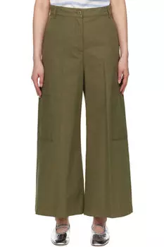 Брюки цвета хаки Quiz Weekend Max Mara