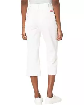 Брюки Dickies Juniors Work Crop Fray Hem Original Twill High-Rise Crop Fit, белый