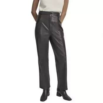 Брюки DKNY Faux Leather, черный