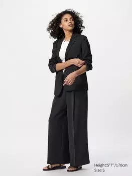 Брюки drape easy wide Uniqlo, цвет 09 черный
