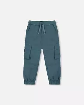 Брюки-джоггеры Parachute Cargo Pocket Dark Teal Deux par Deux, темно-бирюзовый