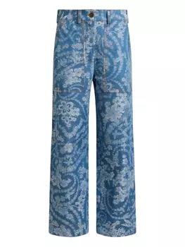 Брюки ETRO с жаккардовым узором, синий