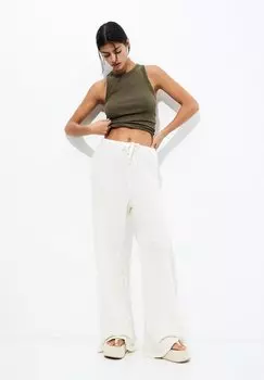 Брюки Flowing Straight PULL&BEAR, бежевые
