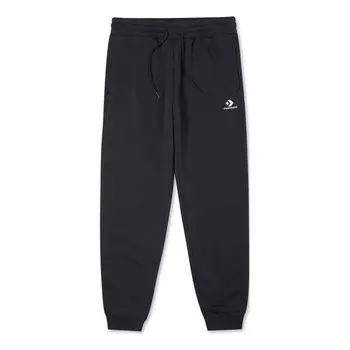 Брюки go-to embroidered star chevron standard-fit fleece sweatpants 'black' Converse, черный