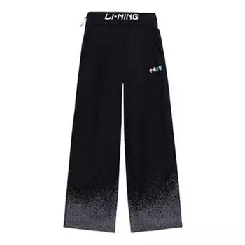 Брюки graphic loose fit pants 'black' Li-Ning, черный