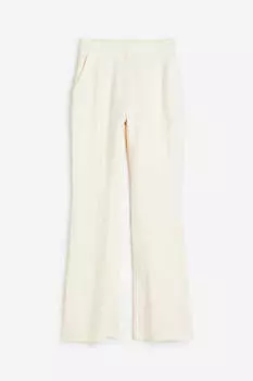 Брюки H&M Flared Viscose, кремовый